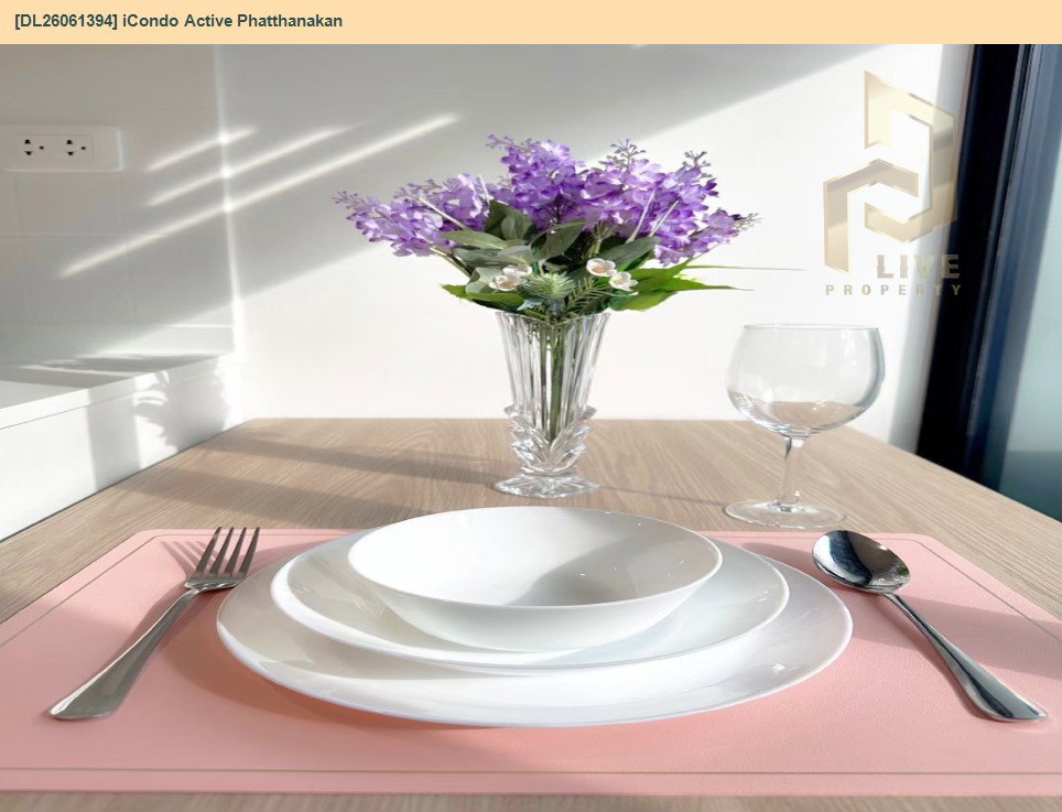 รูป DL26061394 ให้เช่าคอนโด ไอคอนโด แอคทีฟ พัฒนาการ (iCondo Active Phatthanakan) ใกล้ ARL หัวหมาก พร้อมเข้าอยู่ โทรด่วน 0614453194 LineID @952jdxxk - รูปที่ 5/9