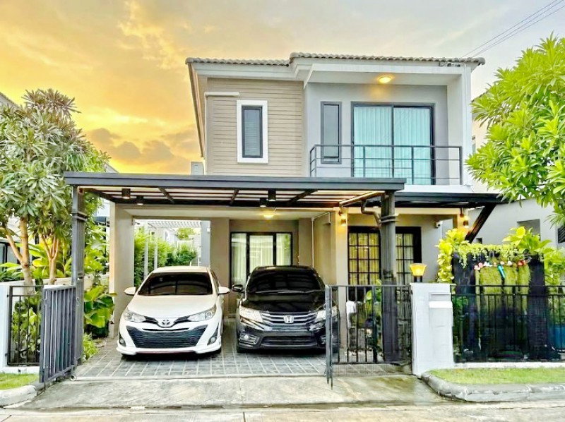 บางบัวทอง-340 ละหาร บ้านเดี่ยว 2 ชั้น 3 นอน 2 น้ำ 141 ตร.ม.ใกล้บางใหญ่ซิตี้ 950 ม.พร้อมเฟอร์ฯครบ
