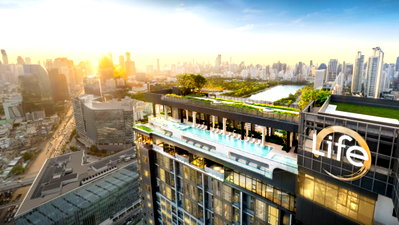 คอนโดให้เช่า : 𝗖𝗼𝗻𝗱𝗼 𝗳𝗼𝗿 𝗥𝗲𝗻𝘁 | Life Rama 4 Asoke คอนโด High-Rise ใกล้วันแบงค้อก