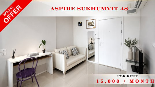 รูปภาพ 🍀🍀 Modern Room 💙 For Rent 📍 Aspire Sukhumvit 48 ✨ 📲 Line: @rent2022 🚆 Near BTS Phra Khanong🔖A11478