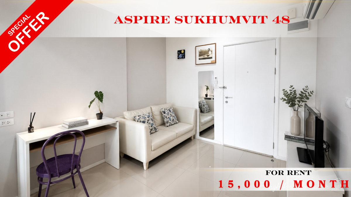picture 🍀🍀 Modern Room 💙 For Rent 📍 Aspire Sukhumvit 48 ✨ 📲 Line: @rent2022 🚆 Near BTS Phra Khanong🔖A11478 - 1/7