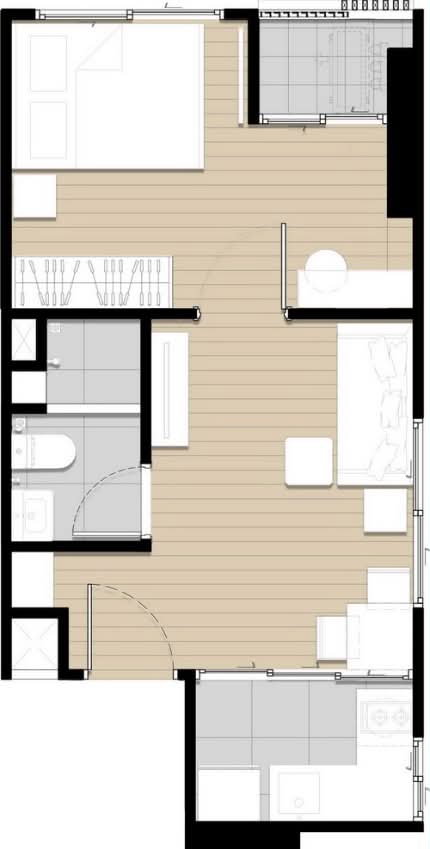 รูป (ว่าง1กรกฏาคม ต่อรองได้)ให้เช่าPlum Condo Sukhumvit97/1 - 1นอน 30ตรม. ชั้น5 - Line:@hac55 - รูปที่ 3/11