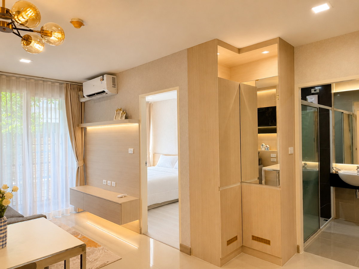 รูป 📣 Airlink Residence คอนโดรีโนเวทใหม่ พร้อมอยู่ | ลาดกระบัง ใกล้สนามบิน ✈️  💰 ราคาขายเพียง 1.69 ล้านบาท - รูปที่ 6/8