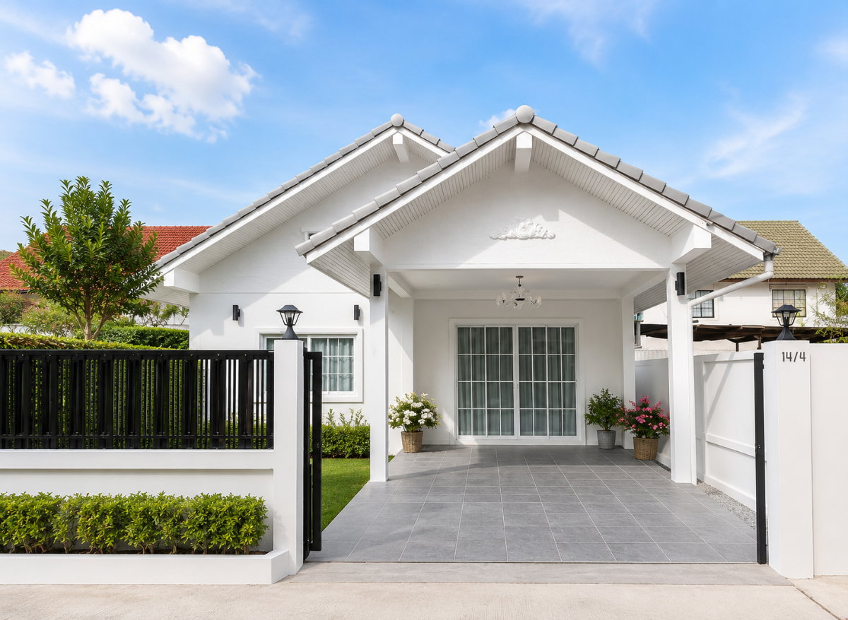 รูป ขายบ้านเดี่ยวสไตล์โมเดิร์น โซนพัทยาตะวันออก พร้อมอยู่ - รูปที่ 1/12