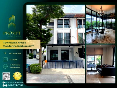Houses for rent ม.นานาชาติแสตมฟอร์ด : ST13463 - Townhome Areeya Mandarina Sukhumvit 77 : BTS Onnut