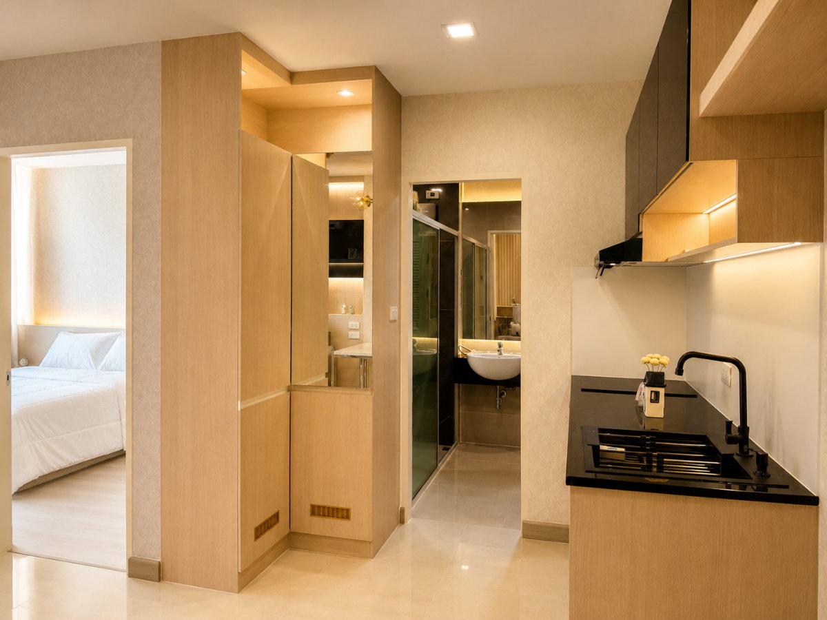 รูป 📣 Airlink Residence คอนโดรีโนเวทใหม่ พร้อมอยู่ | ลาดกระบัง ใกล้สนามบิน ✈️  💰 ราคาขายเพียง 1.69 ล้านบาท - รูปที่ 7/8