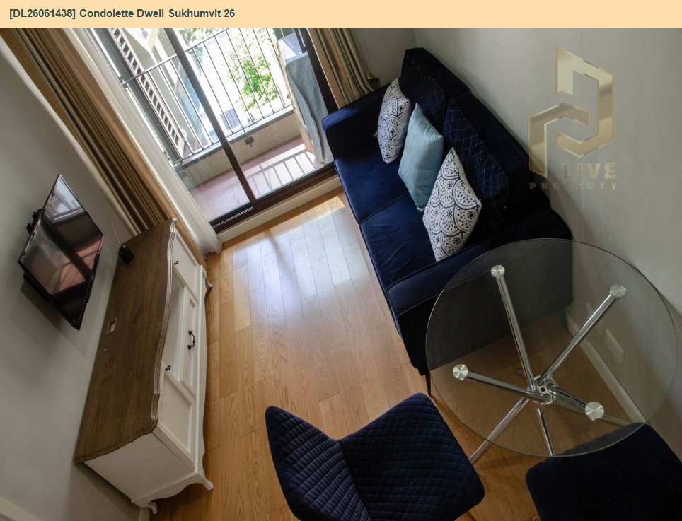 รูป DL26061438 ให้เช่าคอนโด คอนโดเลต ดเวล สุขุมวิท 26 (Condolette Dwell Sukhumvit 26) ใกล้ BTS ทองหล่อ พร้อมเข้าอยู่ โทรด่วน 0638692663 LineID @952jdxxk - รูปที่ 3/7