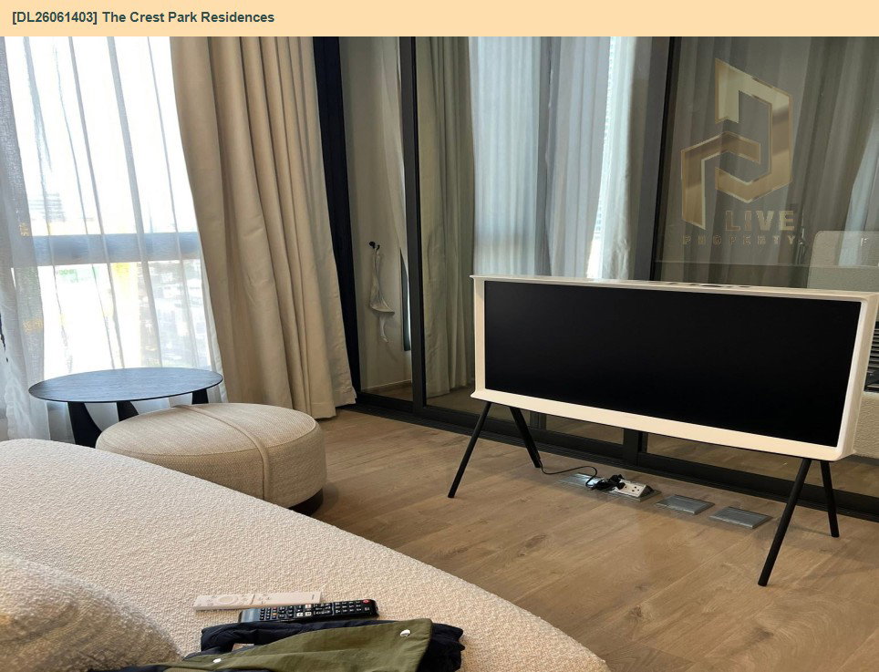 รูป DL26061403 ให้เช่าคอนโด เดอะ เครสท์ พาร์ค เรสซิเดนซ์  (The Crest Park Residences) ใกล้ MRT พหลโยธิน พร้อมเข้าอยู่ โทรด่วน 0653619502 LineID @952jdxxk - รูปที่ 3/5