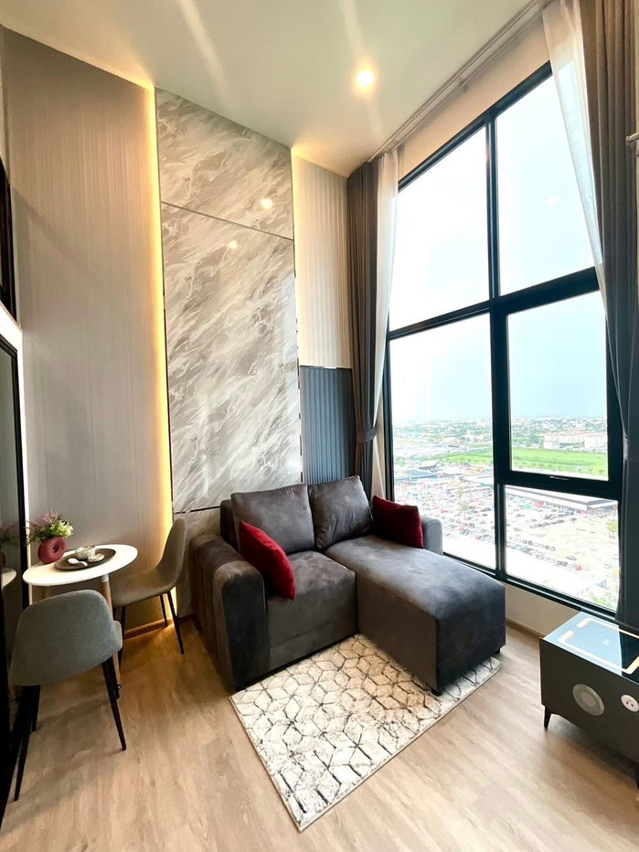รูป (AA156) 🔥 Origin Plug & Play Nonthaburi Station | ห้อง Duplex ชั้น 19 เพดานสูง ดีไซน์ทันสมัย พร้อมเฟอร์นิเจอร์ Built-in ครบ บนทำเลติดรถไฟฟ้า ✨ - รูปที่ 1/15