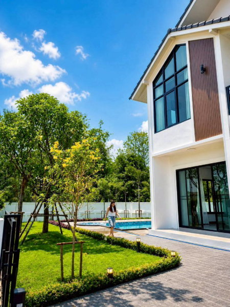 รูป 🏡บ้านเดี่ยวพูลวีล่า แปลงมุม สไตล์โมเดิร์น ฟังก์ชันครบ ตอบโจทย์ทั้งการอยู่อาศัยและการลงทุน  💰 - รูปที่ 4/20