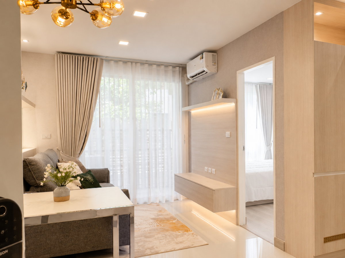 รูป 📣 Airlink Residence คอนโดแต่งครบ พร้อมอยู่ | ลาดกระบัง ใกล้สนามบิน ✈️  💰 ราคาขายเพียง 1.69 ล้านบาท  🏡 ห้องสวย พร้อมเข้าอยู่ - รูปที่ 3/5