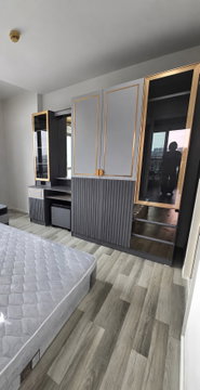 T257 Condo for rent The Key Chaeng Wattana, corner room, beautifully decorated, fully furnished, super special price.