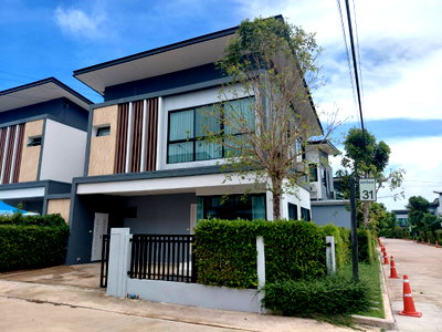 บ้านเดี่ยว นนทบุรี : ขาย บ้าน ในโครงการ อีโค เฮ้าส์ ปิ่นเกล้า-ศาลายา (ใกล้ ม.มหิดล ศาลายา) ต.ศาลากลาง อ.บางกรวย จ.นนทบุรี