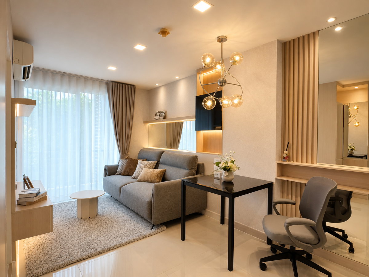 รูป 📣 Airlink Residence คอนโดวิวสนามบิน พร้อมอยู่ | ลาดกระบัง ทำเลดี ใกล้ ARL ✈️  💰 ราคาขายเพียง 1.69 ล้านบาท  🏡 ห้องสวย วิวสนามบิน พร้อมเข้าอยู่ - รูปที่ 2/6