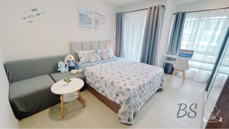 📢ให้เช่า Kave town Island ข้างม.กรุงเทพ ตึก D ชั้น 5 ขนาด 22.6 sqm วิวนอก ครัวแยก