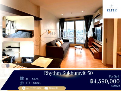 ขายคอนโด : ✨ Smart investment on Sukhumvit! “Rhythm Sukhumvit 50” Giant luxury condo for sale [Near BTS]✨