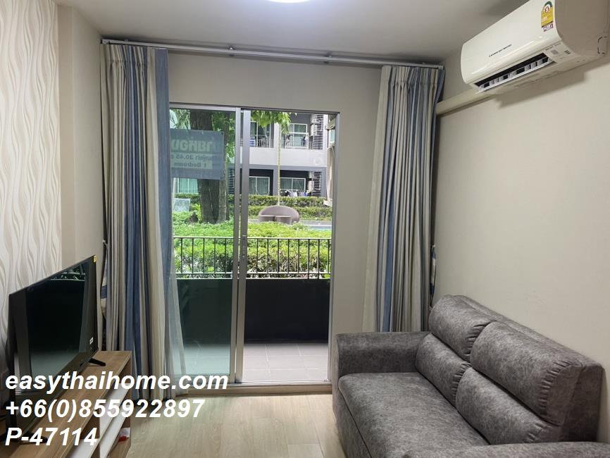 รูป P-47114 ✨ ให้เช่าคอนโดใกล้ BTS อุดมสุข | โครงการ เอลลิโอ สุขุมวิท 64 ชั้น1 อาคารD วิวสระว่ายน้ำ Line: @easythaihome 085-592-2897 - รูปที่ 5/14