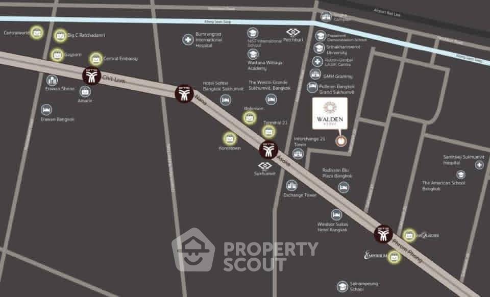 picture 1-BR Condo For Rent, Walden Asoke, 400m to MRT Sukhumvit (ID 2355894) - 8/9