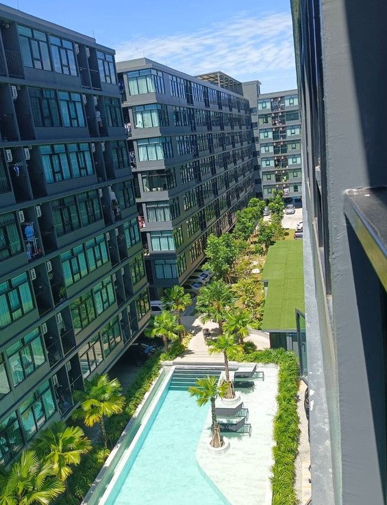 รูป 📣ด่วน ให้เช่า The Indeed Condo Park Amata อมตะ ชลบุรี 📣 ตึก C ชั้น 6 วิวสระว่ายน้ำ ไม่โดนแดดบ่าย - รูปที่ 7/9
