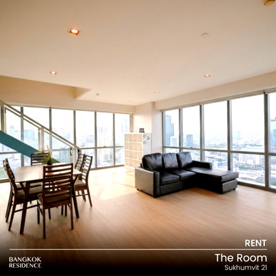 Condos for rent : Rental Condo ⭐ The Room Sukhumvit 21, 2BR 117 sq.m. 95K 🌠 Stunning Open View Unit, Near BTS Asok