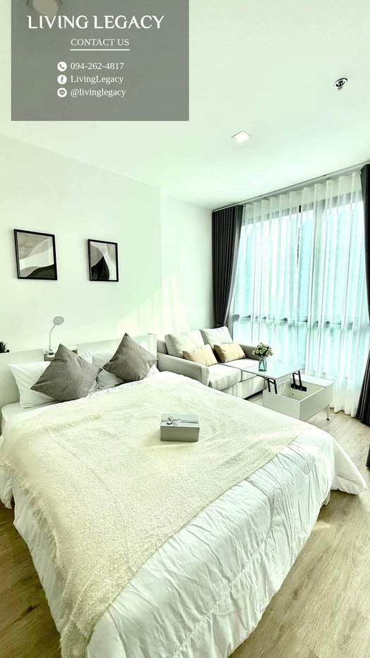 รูป SOSQVK เช่าด่วน คอนโด The Rich Rama 9 - Srinakarin 28 ตร.ม. | ชั้น 15 | 1 ห้องนอน | 1 ห้องน้ำ 16,000 บาท/เดือน line id : @livinglegacy - รูปที่ 2/11