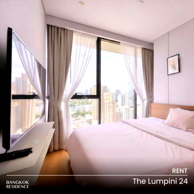 คอนโดให้เช่า : เช่าคอนโด 🌆 The Lumphini 24, 2นอน 55ตร.ม. 45k  🌠 ห้องวิวสวย ใกล้ BTS พร้อมพงษ์