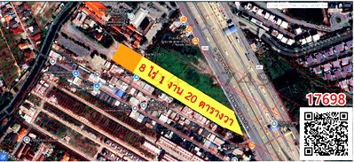 ที่ดิน เขตสะพานสูง : ขาย ที่ดินเปล่า ติดถนนใหญ่ถมแล้ว เส้นถนนกาญจนาภิเษก ด่านทับช้าง สะพานสูง ด้านหน้าติดถนนใหญ่ กว้าง 40 เมตร