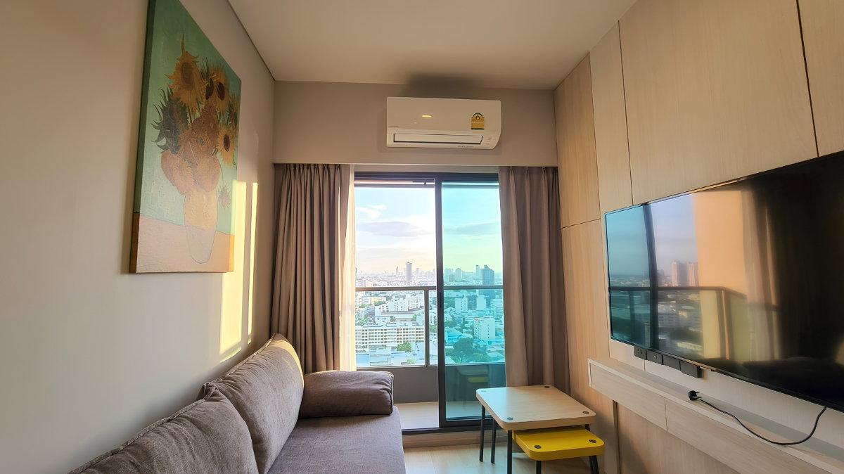 รูป รีโนเวทใหม่ สวยมากๆ** ห้องว่างครับผม ห้องมุมมาใหม่ (ทิศตะวันตก)**ให้เช่า LUMPINI SUITES ดินแดง - ราชปราภ ** มีเครื่องซักผ้า SN422.9 - รูปที่ 2/29