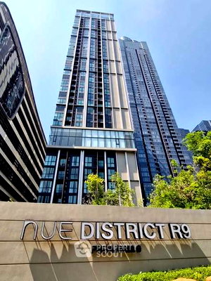 คอนโดให้เช่า : ห้องชุดชั้น 20 แบบ 1 ห้องนอน Nue District R9 ใกล้ MRT พระราม 9 เพียง 200 ม. (ID 3017408)