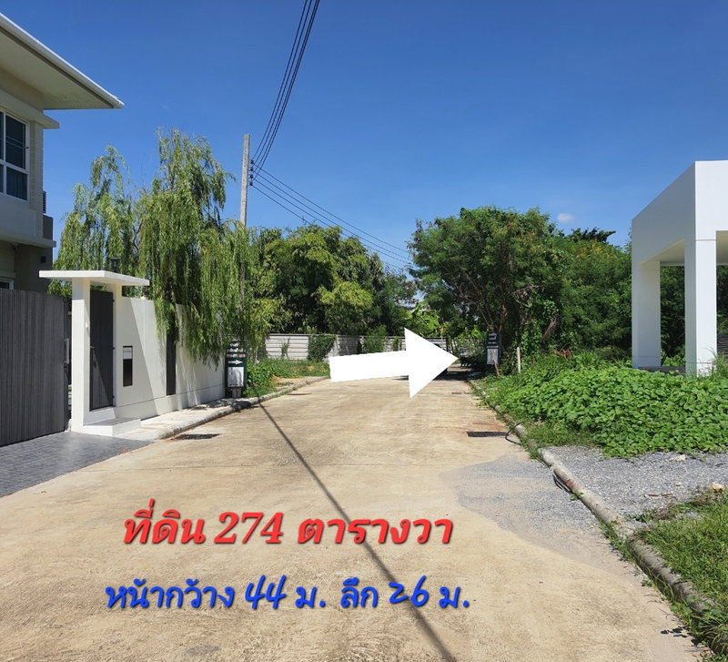 ขายที่ดิน : **ยินดีรับนายหน้า**ที่ดิน 274 ตร.ว โครงการ เอเวอร์กรีน ซิตี้ ใกล้รถไฟฟ้าMRTหลักสอง เดอะมอลล์บางแค