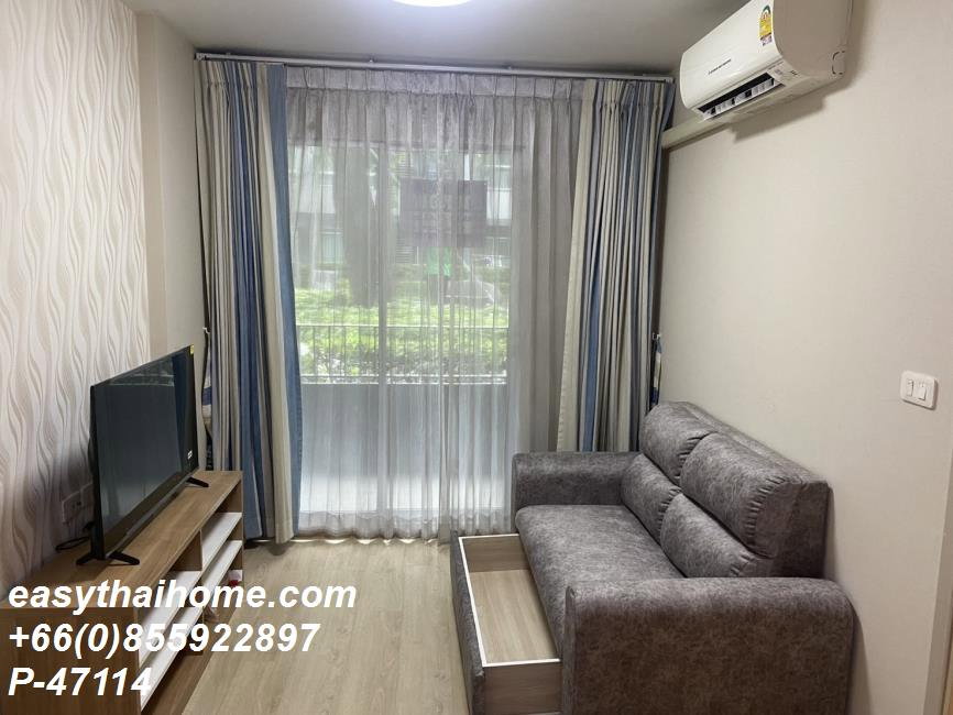 รูป P-47114 ✨ ให้เช่าคอนโดใกล้ BTS อุดมสุข | โครงการ เอลลิโอ สุขุมวิท 64 ชั้น1 อาคารD วิวสระว่ายน้ำ Line: @easythaihome 085-592-2897 - รูปที่ 9/14
