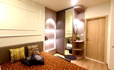 Condos for rent : P-53112 ✨ Condo for Rent Near MRT Phra Ram 9 | Nue District R9 Rama 9 Project, 34th Floor, City View Line: @easythaihome 085-592-2897