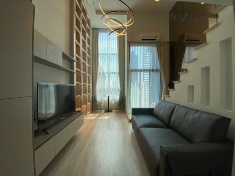 ให้เช่าคอนโด ไอดีโอ สาทร-วงเวียนใหญ่ อาคาร 1 ชั้น 27 Duplex ขนาด 37.00 ตรม ใกล้ ตลาดเจริญรัถ