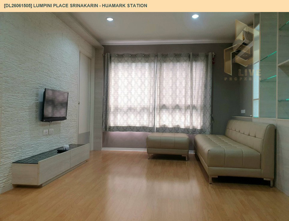 รูป DL26061505 ให้เช่าคอนโด ลุมพินี เพลส ศรีนครินทร์ - หัวหมาก สเตชัน (Lumpini Place Srinakarin - Huamark Station) ใกล้ ARL หัวหมาก พร้อมเข้าอยู่ โทรด่วน 0653619502 LineID @952jdxxk - รูปที่ 3/22
