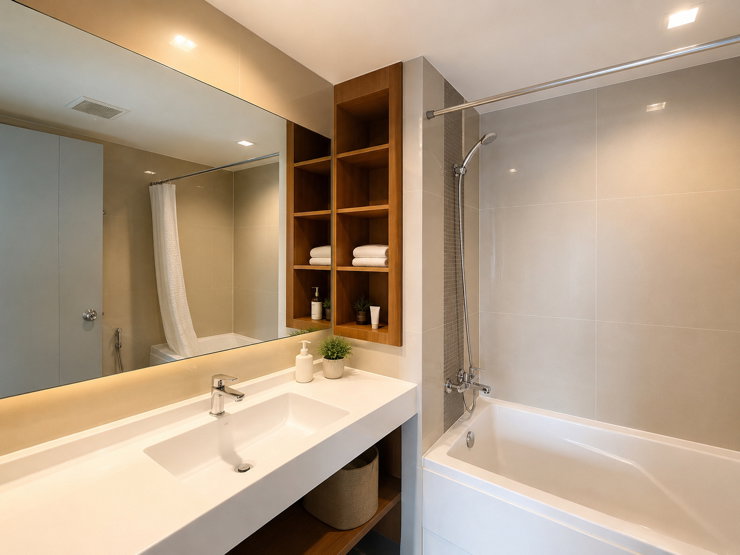 รูป ห้องรีโนเวทใหม่ พร้อมเข้าอยู่ เฟอร์นิเจอร์และเครื่องใช้ไฟฟ้าครบ  - รูปที่ 6/6