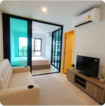 ดิ ออริจิ้น สุขุมวิท 105 1B1B ชั้น 7 ตึก B ขนาด 27.65 ตร.ม. เช่า 11,000 บาท/เดือน พร้อมเข้าอยู่