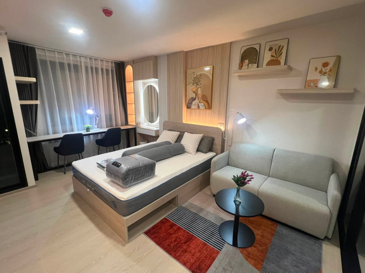 รูป *AP246* 🔥ตรงข้าม ม.กรุงเทพ | D Condo Hype Rangsit | Muji Style | เครื่องซักอบ + Lunio Mattress | เริ่ม 12,500.-/เดือน - รูปที่ 2/7