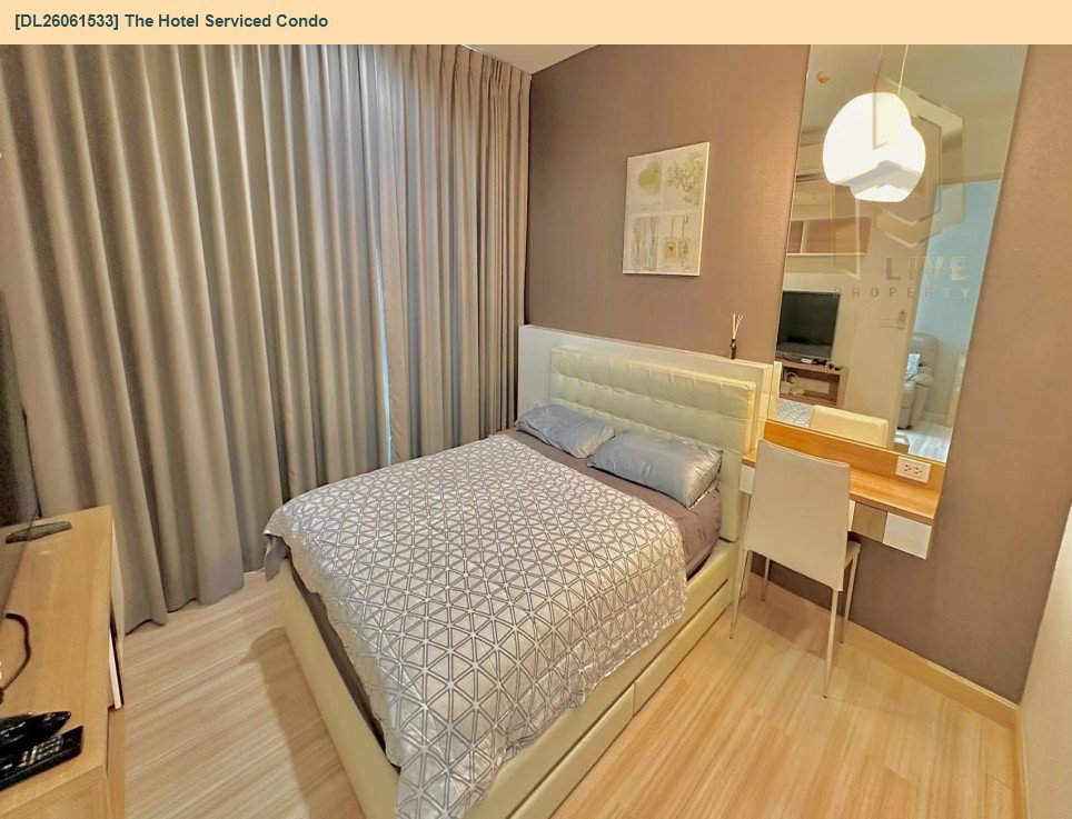 รูป DL26061533 ให้เช่าคอนโด เดอะ โฮเทล เซอร์วิส คอนโด (The Hotel Serviced Condo) ใกล้ MRT บางกระสอ พร้อมเข้าอยู่ โทรด่วน 0653619502 LineID @952jdxxk - รูปที่ 5/8