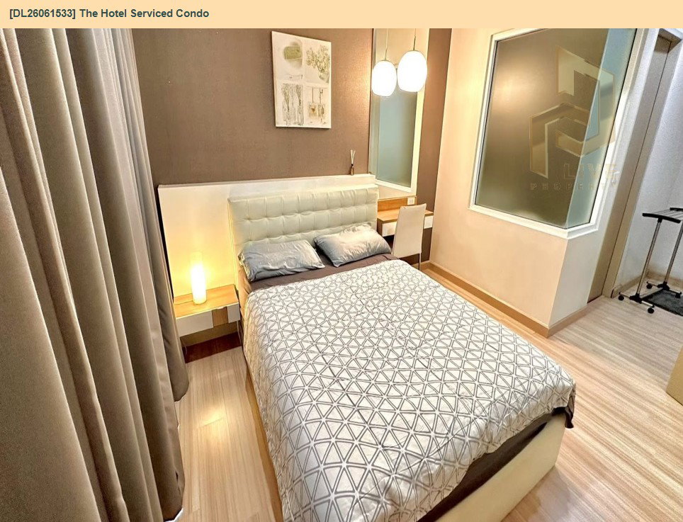 รูป DL26061533 ให้เช่าคอนโด เดอะ โฮเทล เซอร์วิส คอนโด (The Hotel Serviced Condo) ใกล้ MRT บางกระสอ พร้อมเข้าอยู่ โทรด่วน 0653619502 LineID @952jdxxk - รูปที่ 2/8