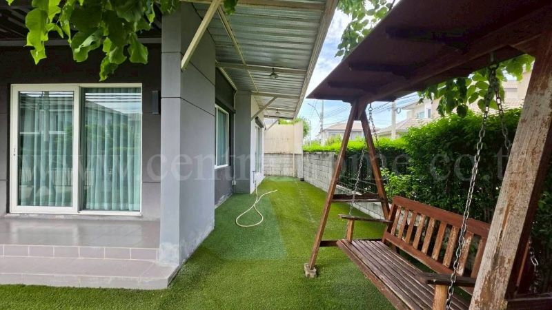 รูป บ้านเดี่ยว เซนโทร สุขสวัสดิ์-พระราม3 เฟอร์ครบ พร้อมอยู่ หลังมุม หน้าสวน - รูปที่ 46/47