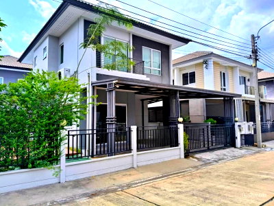 บ้านเดี่ยว ถนนบางกรวย-ไทรน้อย : ขายบ้านเดี่ยว หมู่บ้านเซนโทร ราชพฤกษ์ | Centro Ratchapruek ถนนบางกรวย-ไทรน้อย บางใหญ่ นนทบุรี ใกล้รถไฟฟ้าสายสีม่วง สถานีบางพลู