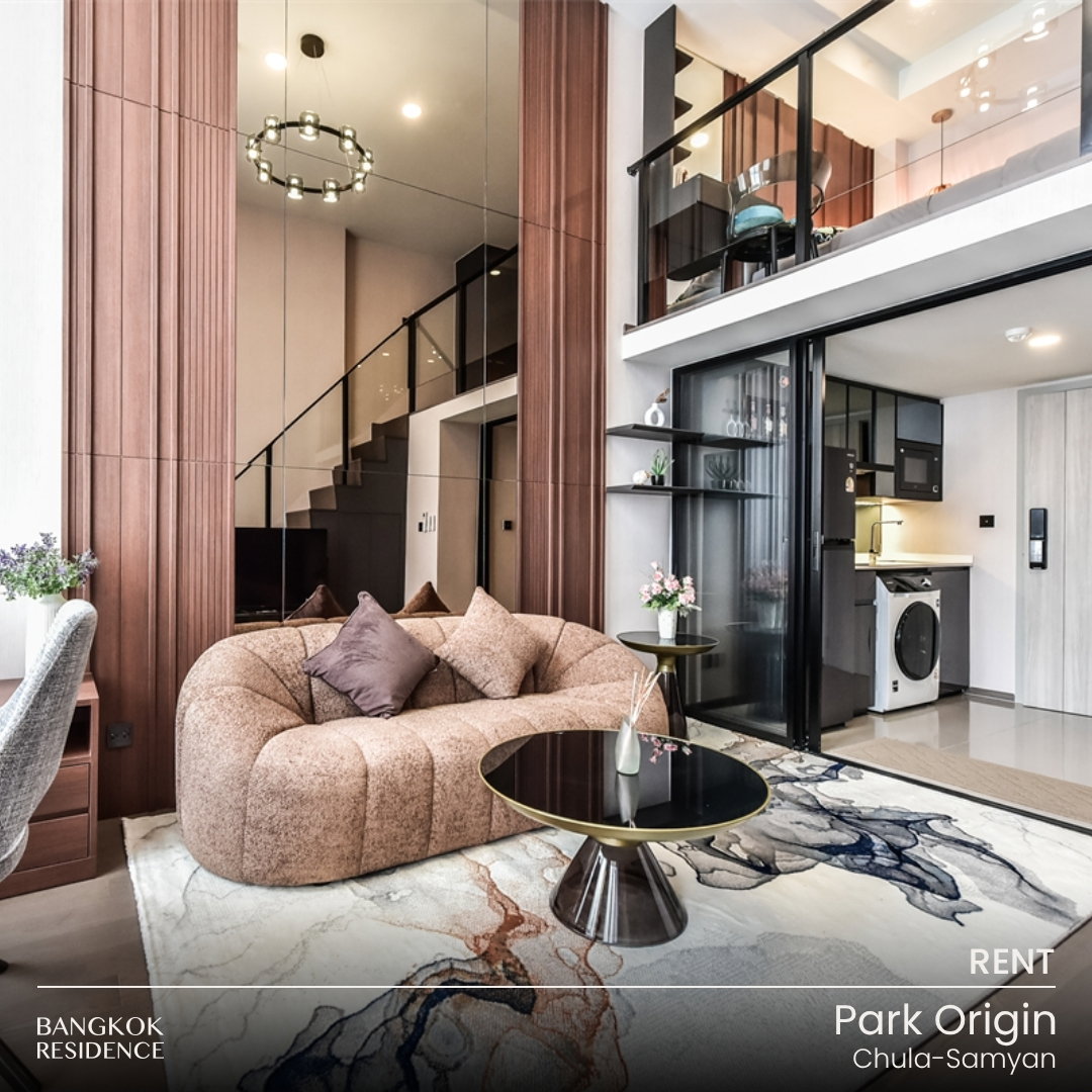 เช่าคอนโด 🌃 Park Origin Chula-Samyan 1นอน 34.5ตรม 35K 🛋️ ยูนิตสวย บิ้วอินครบครัน ใกล้ MRT หัวลำโพง 