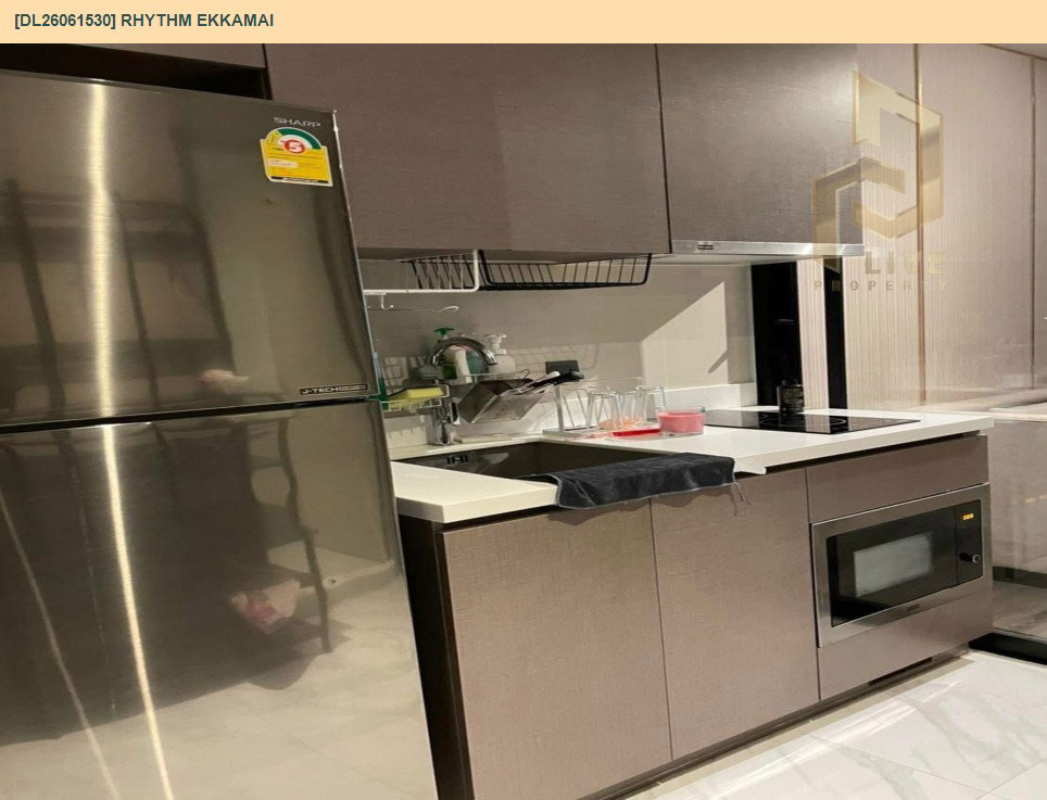 รูป DL26061530 ให้เช่าคอนโด ริทึ่ม เอกมัย (Rhythm Ekkamai) ใกล้ BTS เอกมัย พร้อมเข้าอยู่ โทรด่วน 0614453194 LineID @952jdxxk - รูปที่ 4/5