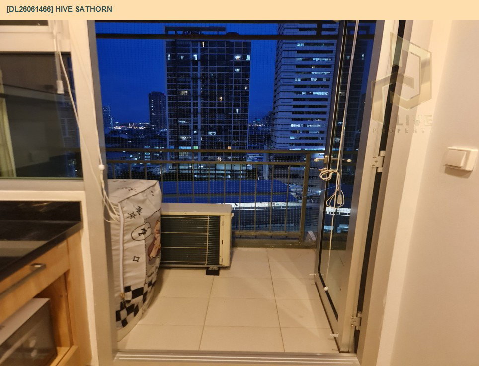 รูป DL26061466 ให้เช่าคอนโด ไฮฟ์ สาทร (Hive Sathorn) ใกล้ BTS กรุงธนบุรี พร้อมเข้าอยู่ โทรด่วน 0614453194 LineID @952jdxxk - รูปที่ 7/9