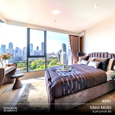 Condos for rent : Rental Condo 💙 Ideo Mobi Sukhumvit 66, 2BR 80 sq.m. 65K 🧸 Spacious Fully Furnished Unit, Near BTS Udom Suk 