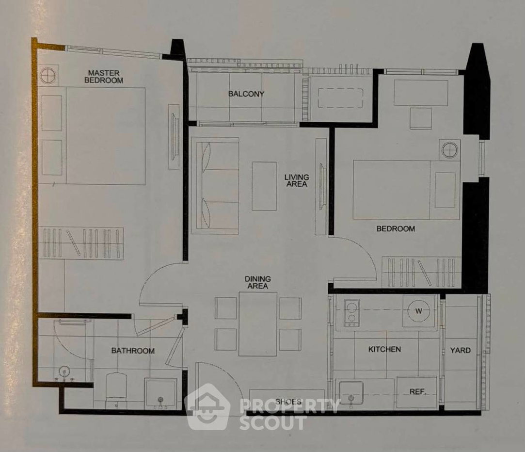 รูป คอนโด 2 ห้องนอน The Line Phahon - Pradipat ชั้น 20 | ใกล้ BTS สะพานควาย (ID 3046149) - รูปที่ 17/17