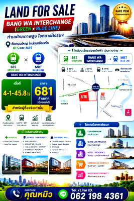 Land for sale Siam University : Prime LAND FOR SALE Bangwa Interchange