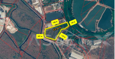 ที่ดิน นิคมอมตะนคร : ขายด่วน! ที่ดินผังม่วง 5-2-19 ไร่ บางปะกง- ท่าข้าม ฉะเชิงเทรา