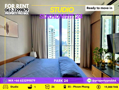 คอนโดให้เช่า : 🌟🌟 ให้เช่า Park Origin พร้อมพงษ์ (Park 24) – สตูดิโอสวย ทำเลสุขุมวิท 24 | ใกล้ BTS พร้อมพงษ์