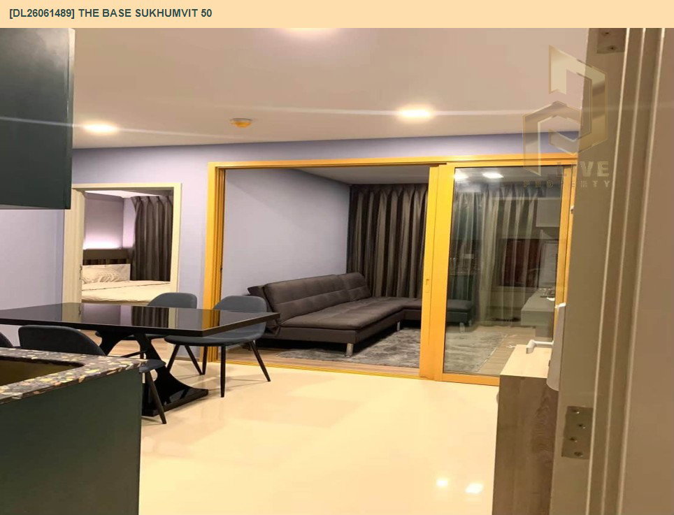 รูป DL26061489 ให้เช่าคอนโด เดอะ เบส สุขุมวิท 50 (The Base Sukhumvit 50) ใกล้ BTS อ่อนนุช พร้อมเข้าอยู่ โทรด่วน 0614453194 LineID @952jdxxk - รูปที่ 3/8